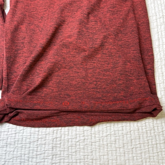Lululemon Long Sleeve Swiftly Tech Women's Sz 6 Heathered Red Running Gym Yoga - Picture 9 of 13